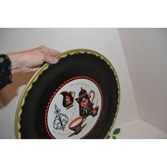 Vintage Black Tray Grand Kaffee Klatch - Picture 4 of 4